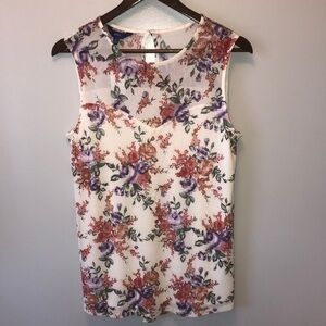 APT.9 Women's Floral Sleeveless Blouse/‎ Size Medium/NWT